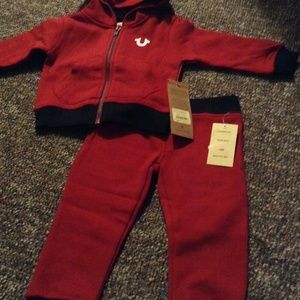Brand New Baby 12 months True religion Sweatsuit